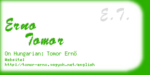 erno tomor business card